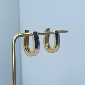 Gold vermeil Hoop Earrings bold - Women Jewelry